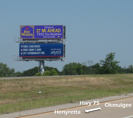Gordon billboard #42 in Okmulgee, south face